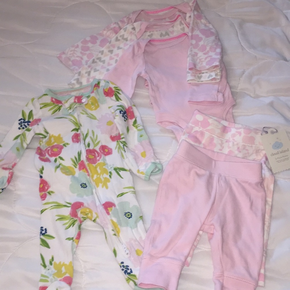Newborn baby girl cloud island outfits